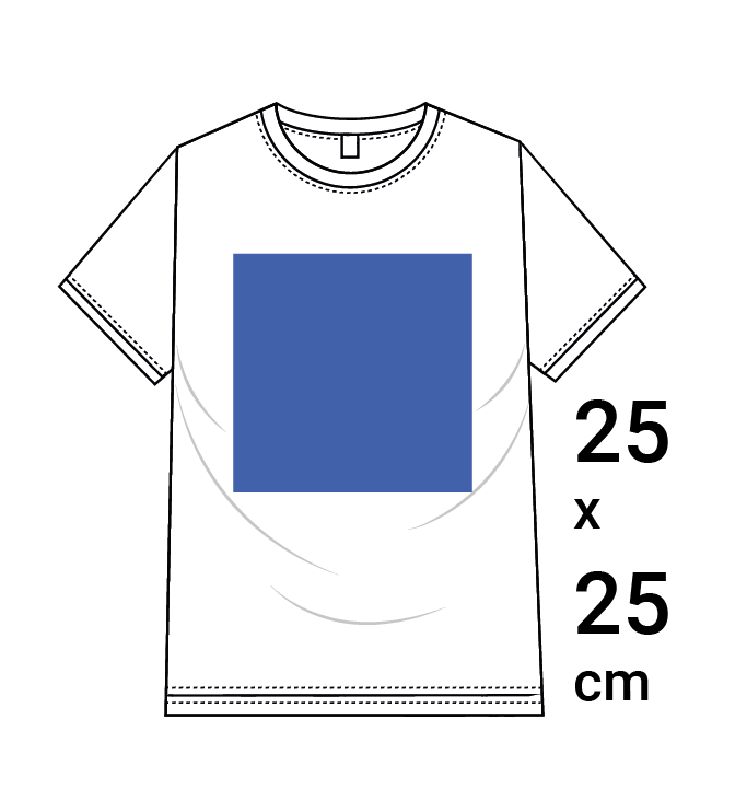 DTF transfervel 25 x 25 cm om zelf kleding te bedrukken – DTF